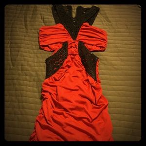 BEBE sexy cut out & beautifully detailed dress