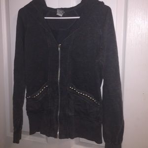 Gray zip up jacket