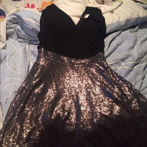Black/silver dress
