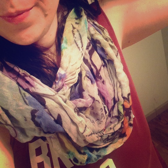Anthropologie eternity floral scarf