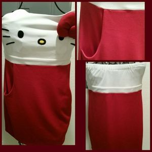 HALTER TOP HELLO KITTY DRESS W/SIDE POCKETS