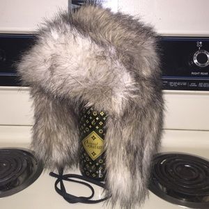 H&M faux fur ear muff hat!