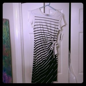 Striped tie waist dress NWT size 10P
