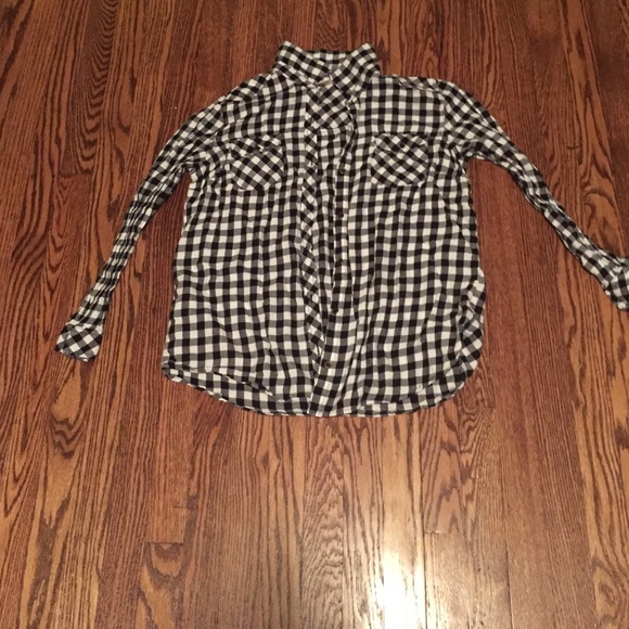 Black and white checkered flannel