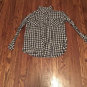 Black and white checkered flannel