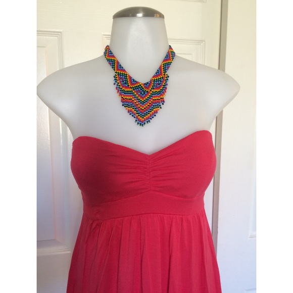 Grapefruit color dress - Picture 2 of 3