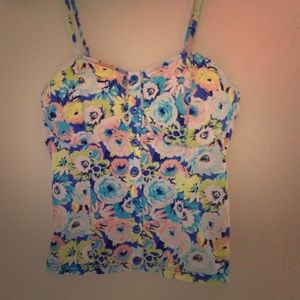 Floral print crop top