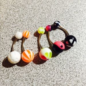 New set 5 belly button navel ring jewelry