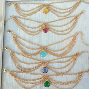 Gemstone chain bracelets