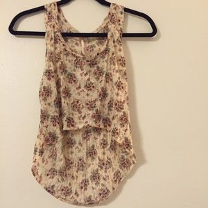 Free People floral tank top