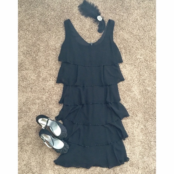 Ruffled Chiffon cocktail dress