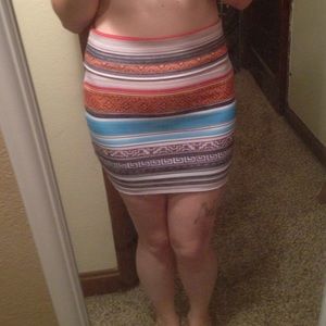 Aztec mini skirt