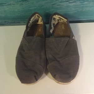 TOMS Canvas Grey slip-on shoes