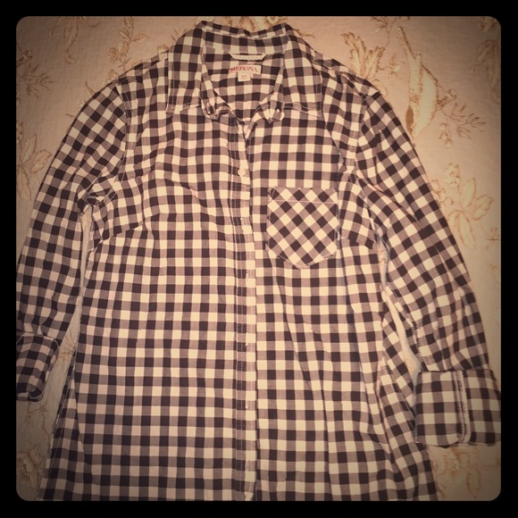 Black Checkered Blouse