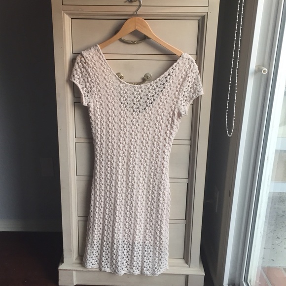 FREE PEOPLE crochet body con dress. Divine!
