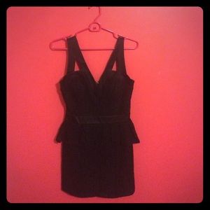 Black lace peplum dress