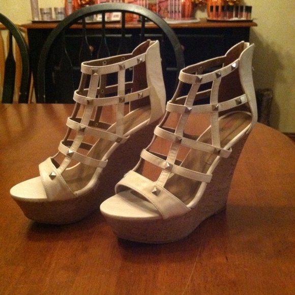 90 off JustFab Shoes Last call !! JustFab White Studded 90 off JustFab Shoes Last call !! JustFab White Studded