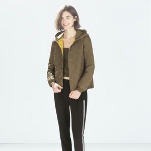 Zara Quilted Jacket with hood