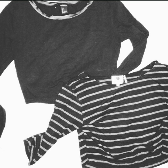 2 Black Crop Tops!