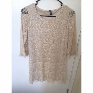 Ivory, tanish | Lace mini dress 🍁