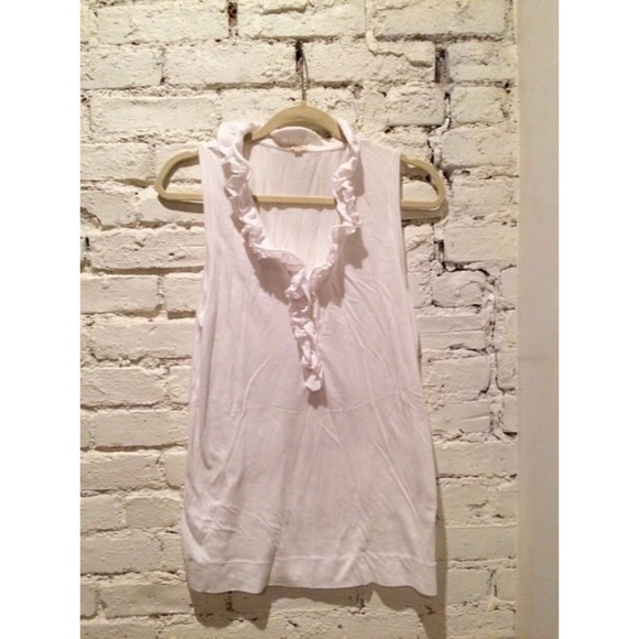 JCrew ruffle collar tank top