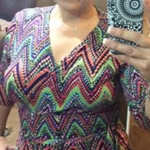 Colorful wrap around dress