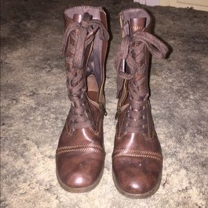 Dark Brown Combat Boots