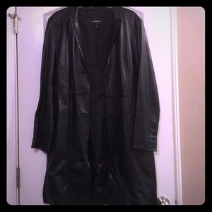 Express Leather Trench Coat
