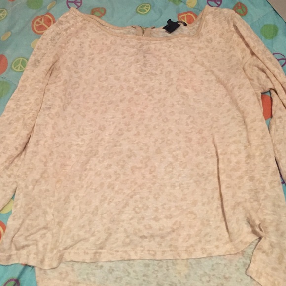Light peach short long sleeve shirt
