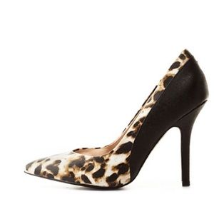 Charlotte Russe leopard print pointy toe pump