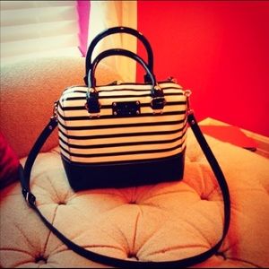 Kate Spade Wellesley Patent Black/Cream Handbag