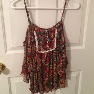 Paisley off the shoulder top