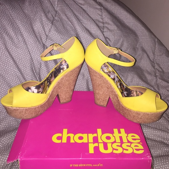 Charlotte Russe Yellow platform sandals