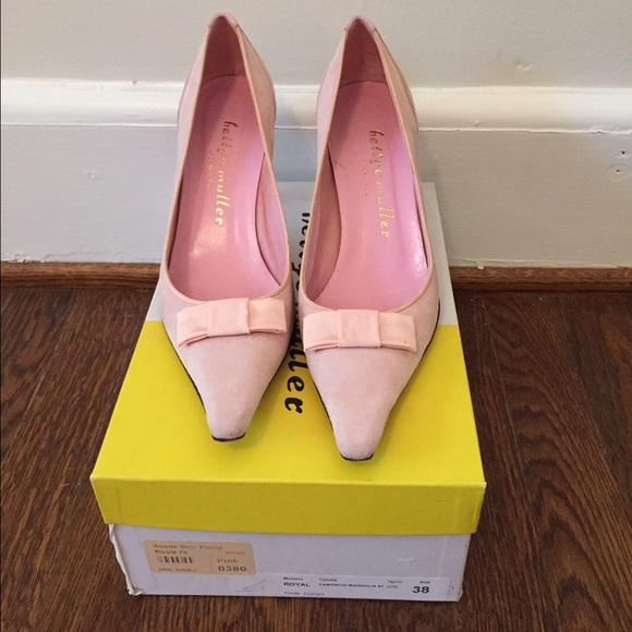 Bettye Muller Suede Bow Pumps