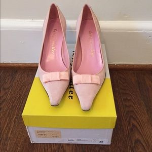 Bettye Muller Suede Bow Pumps