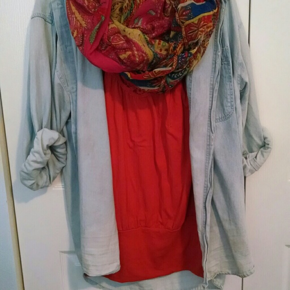 Size small medium shirt dress, off coral color! - Picture 1 of 2