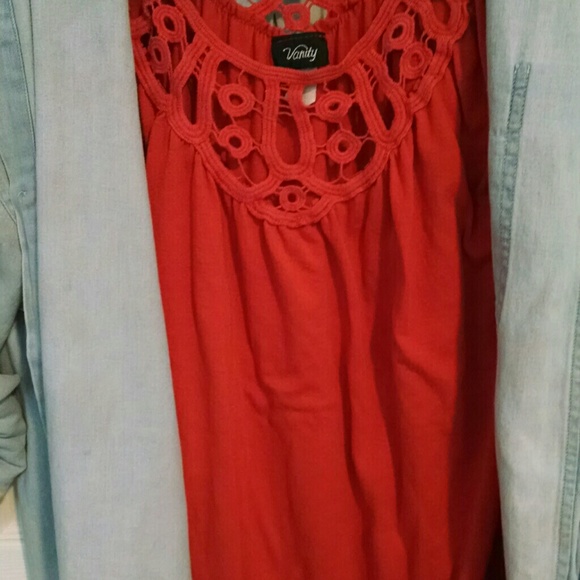 Size small medium shirt dress, off coral color! - Picture 2 of 2