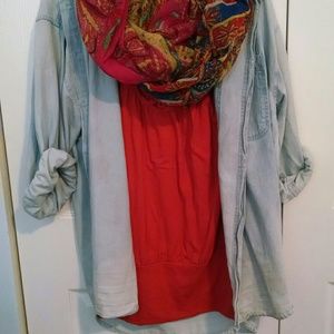 Size small medium shirt dress, off coral color!