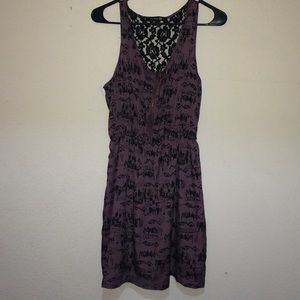 Purple and black dress