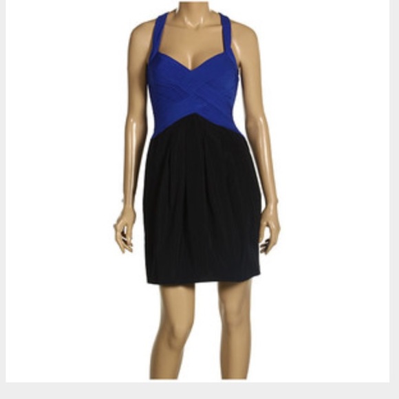 BCBG NWT blue Safire Rafita knit ruched dress