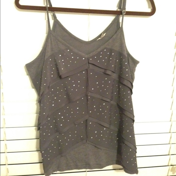 Fossil jeweled tank top