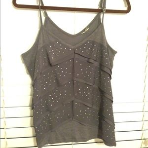 Fossil jeweled tank top