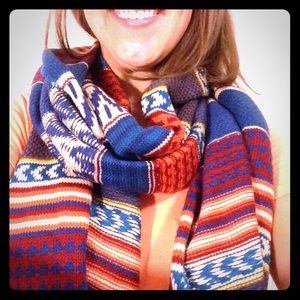 Long warm winter Navajo Aztec scarf