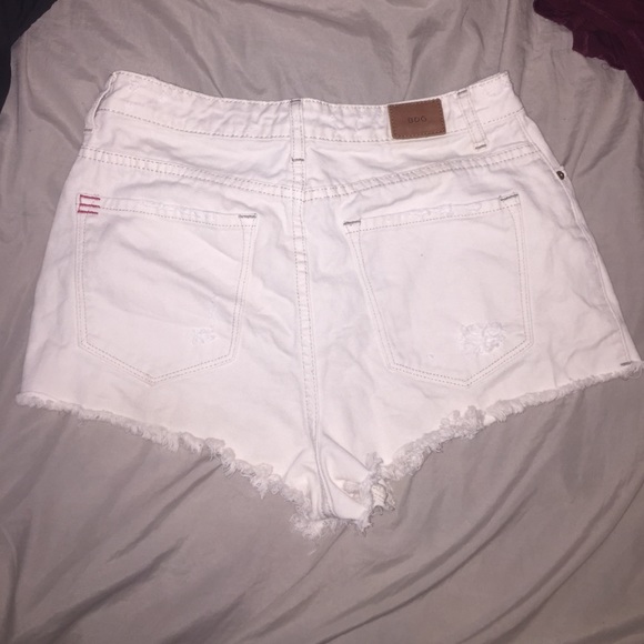 White high rise shorts