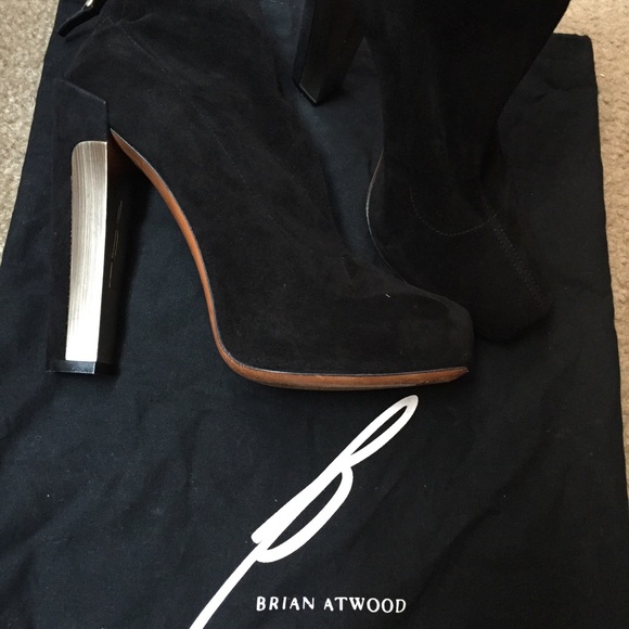 PRE-LOVED Brian Atwood Suede Ankle Boots - Picture 2 of 3