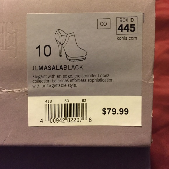 Black platform bootie by Jennifer Lopez