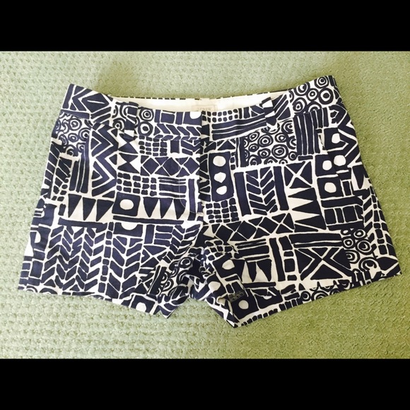 J.Crew blue and white patterned shorts!