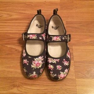 Floral Dr. Martens Air Wair Mary Jane Style Flats