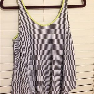 Nautical high-low baby doll tank top