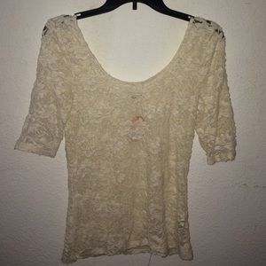 Off white lace top
